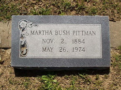 Martha Ann “Mattie” <I>Bush</I> Pittman 