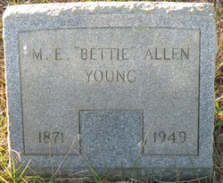 Mary Elizabeth “Bettie” <I>Allen</I> Young 