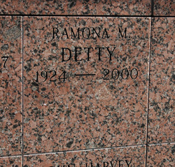 Ramona Monica <I>Bender</I> Detty 
