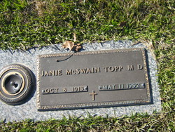 Dr Janice “Janie” <I>McSwain</I> Topp 