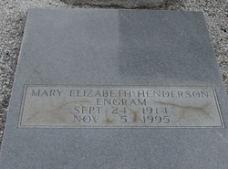 Mary Elizabeth <I>Henderson</I> Engram 