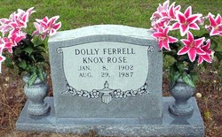 Soleta “Dolly” <I>Ferrell</I> Alexander Knox Rose 