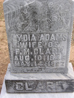 Lydia <I>Adams</I> Clark 