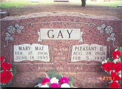 Mary Celeste Mae <I>Ogle</I> Gay 