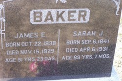 Sarah Jane <I>Cameron</I> Baker 