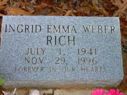 Ingrid Emma <I>Weber</I> Rich 