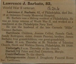 Lawrence J Barbato 