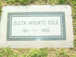 Oleta La Vonne <I>Mounts</I> Cole 