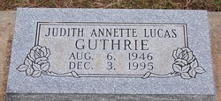 Judith Annette <I>Lucas</I> Guthrie 