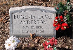 Eugenia <I>DuVal</I> Anderson 