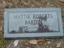 Mattie Finley <I>Roberts</I> Bardin 