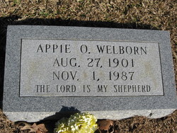 Appie Ophelia <I>Benson</I> Welborn 