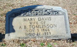 Mary <I>Davis</I> Tomlinson 