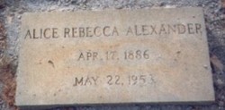 Alice Rebecca Alexander 