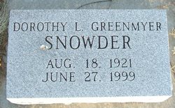 Dorothy Lucille <I>Underwood</I> Greenmyer Snowder 