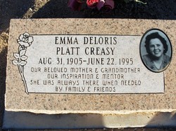 Emma Deloris <I>Platt</I> Creasy 