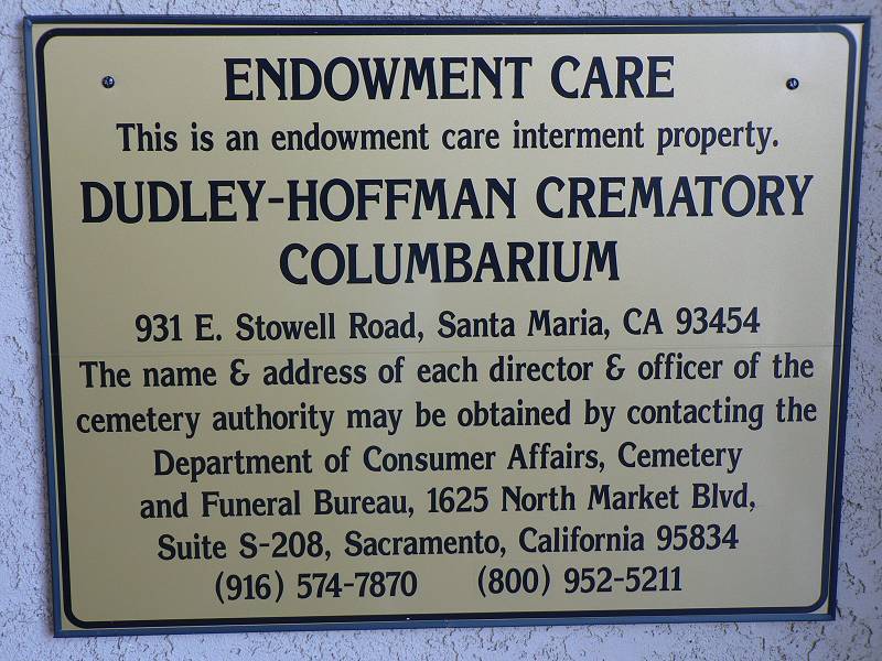 Dudley-Hoffman Memory Gardens Columbarium
