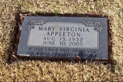 Mary Virginia <I>Burford</I> Appleton 
