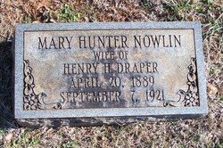 Mary Hunter <I>Nowlin</I> Draper 