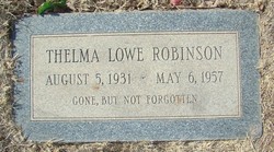 Thelma <I>Lowe</I> Robinson 