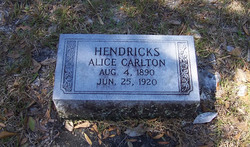 Alice <I>Carlton</I> Hendricks 