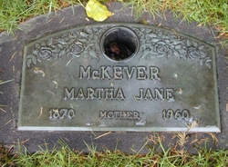 Martha Jane <I>Daniel</I> McKever 