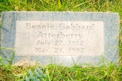 Bennie Martha <I>Gabbard</I> Atterberry 
