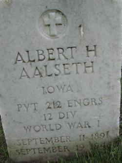 PVT Albert H Aalseth 