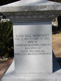 Eliza Hill <I>Humphrey</I> Simmons 