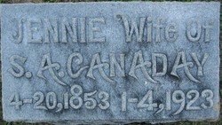 Rachel Jane “Jennie” <I>Penland</I> Canaday 