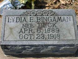 Lydia Elizabeth <I>Beck</I> Bingaman 