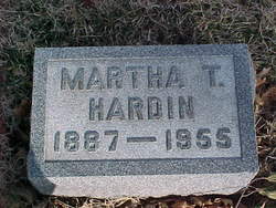 Martha T “Mattie” Hardin 