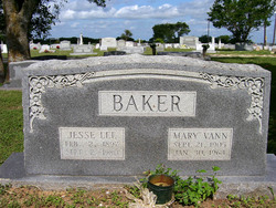 Mary Olivia <I>Vann</I> Baker 