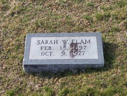 Sarah Jane <I>Williams</I> Elam 