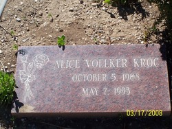 Alice Bertha Emily <I>Voelker</I> Kroc 