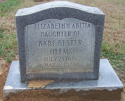 Mary Elizabeth <I>Helms</I> Abitia 