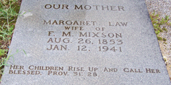 Margaret Sarah <I>Law</I> Mixson 