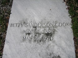 Betty <I>Sanderson</I> Cook 