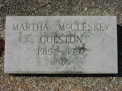 Martha Josephine <I>McCleskey</I> Colston 