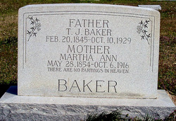 Martha Ann <I>Henley</I> Baker 