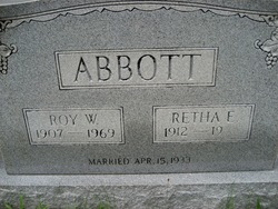 Retha Ethel <I>Taylor</I> Abbott 