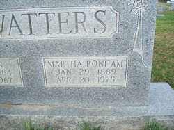 Martha Alice <I>Bonham</I> McWatters 
