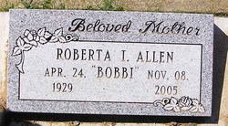 Roberta Isabell “Bobbi” <I>Oliver</I> Allen 