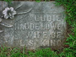 Mrs Ludie Maude <I>Lowe</I> King 