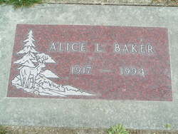 Alice Leona <I>Walker</I> Baker 