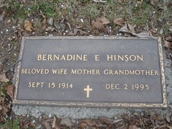 Bernadine Ethel <I>Uptegraft</I> Hinson 