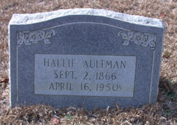 Harriett G. “Hallie” <I>Jeffcoat</I> Aultman 