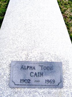Alpha <I>Todd</I> Cain 
