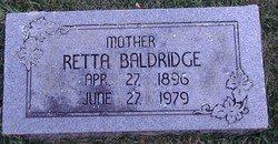 Margaret Loretta “Retta” <I>West</I> Baldridge 