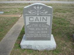 Martha C “Mattie” <I>Clements</I> Cain 